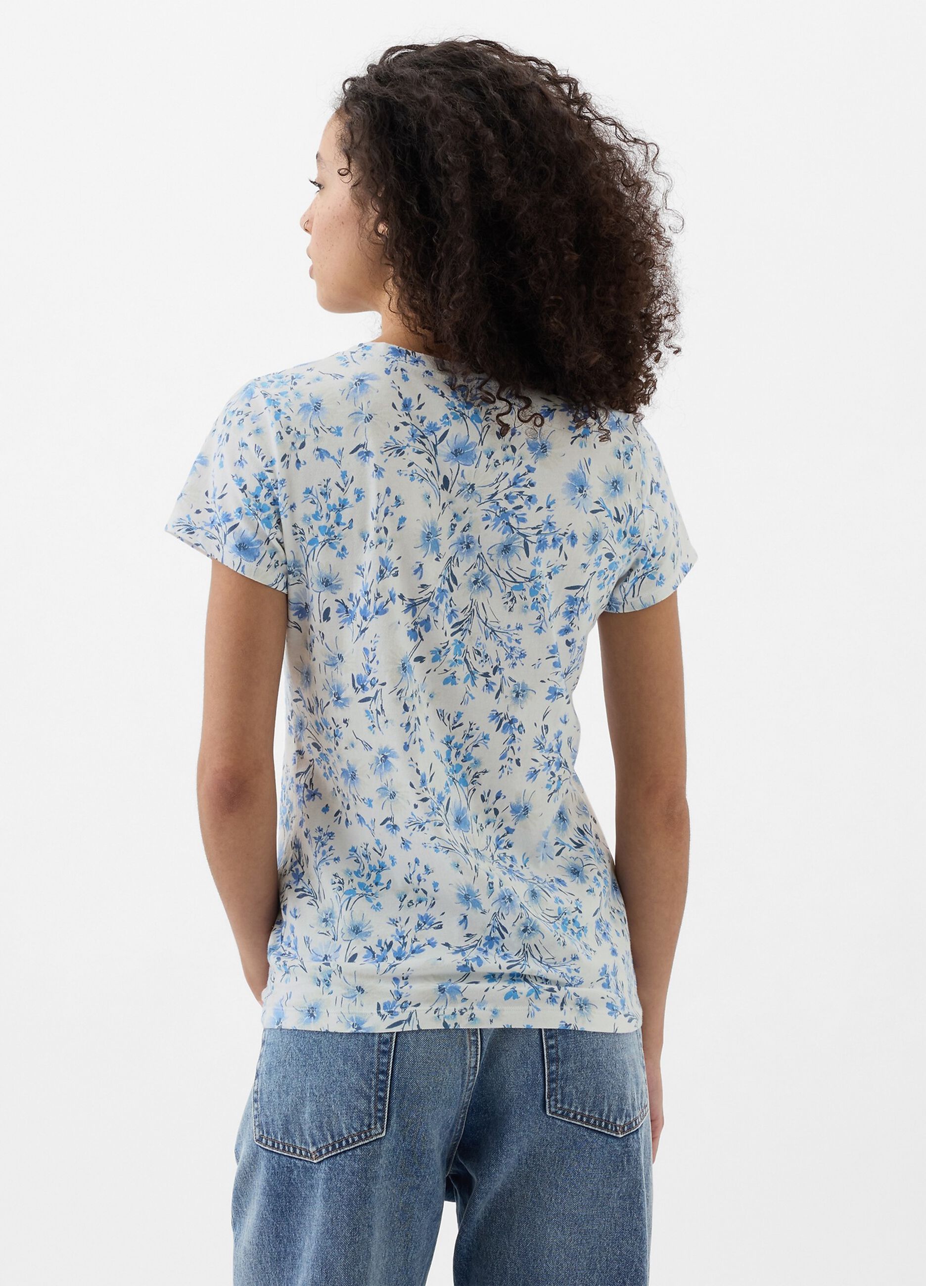 Floral T-shirt with logo print_2