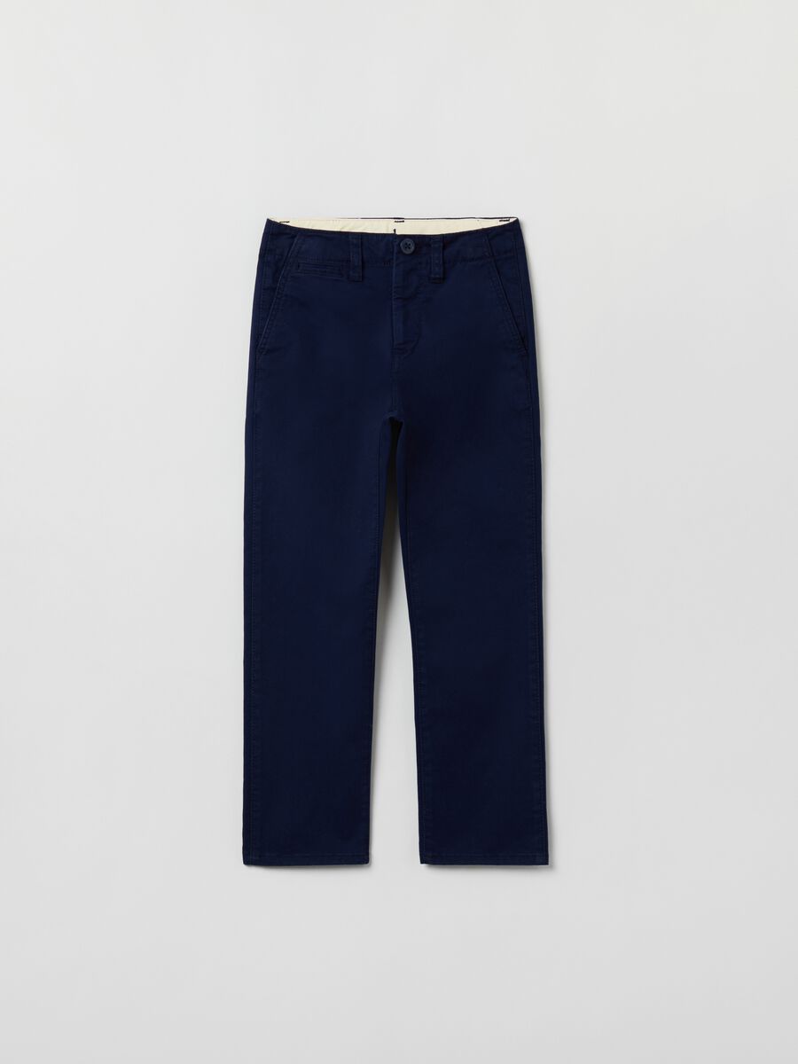 Pantaloni chino in cotone stretch Bambino_0