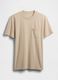 Beige Cotton Short Sleeve T-shirt_4