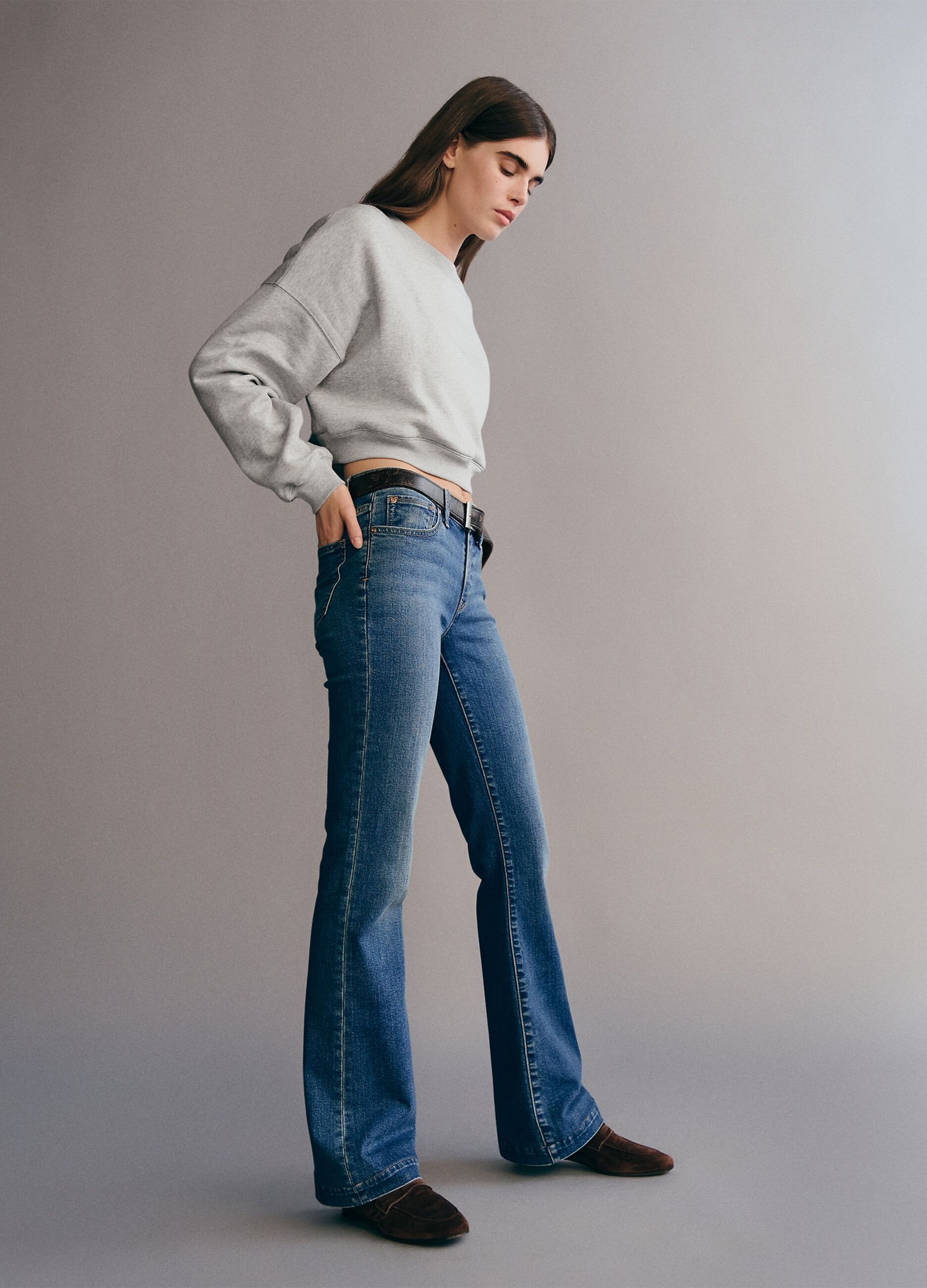 Jeans a gamba larga in misto cotone Gap_6