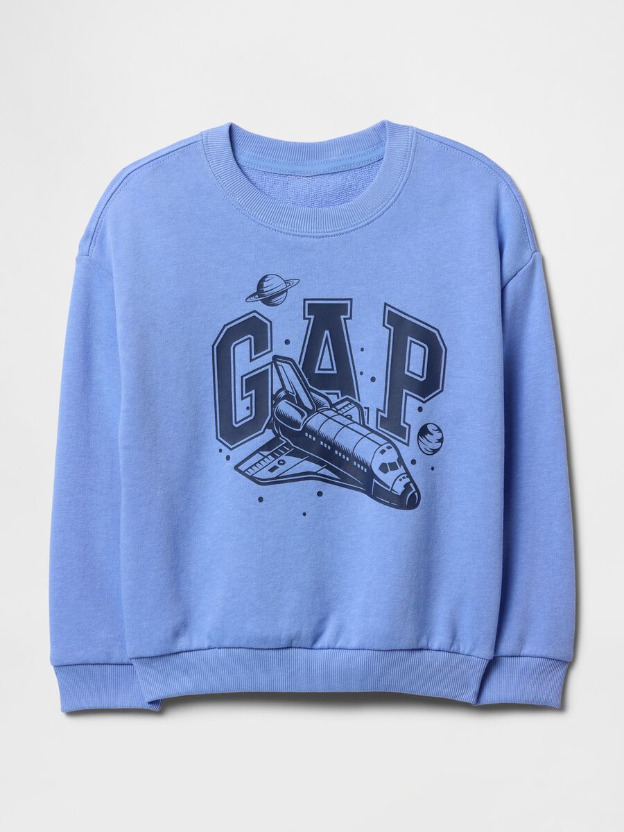 Blue sweatshirt with GAP print and shuttle design Baby Boy_0