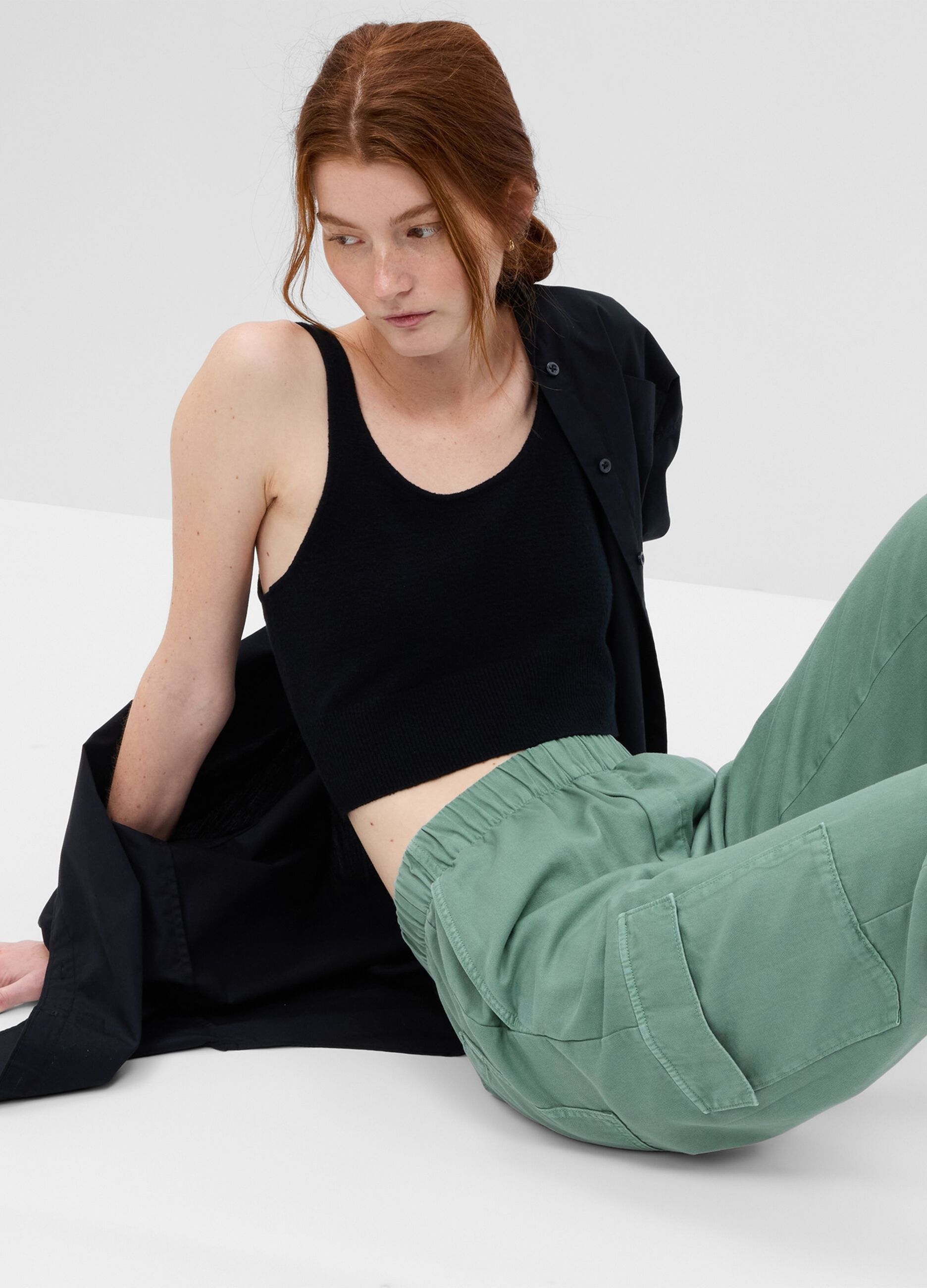 Joggers cargo in twill_2