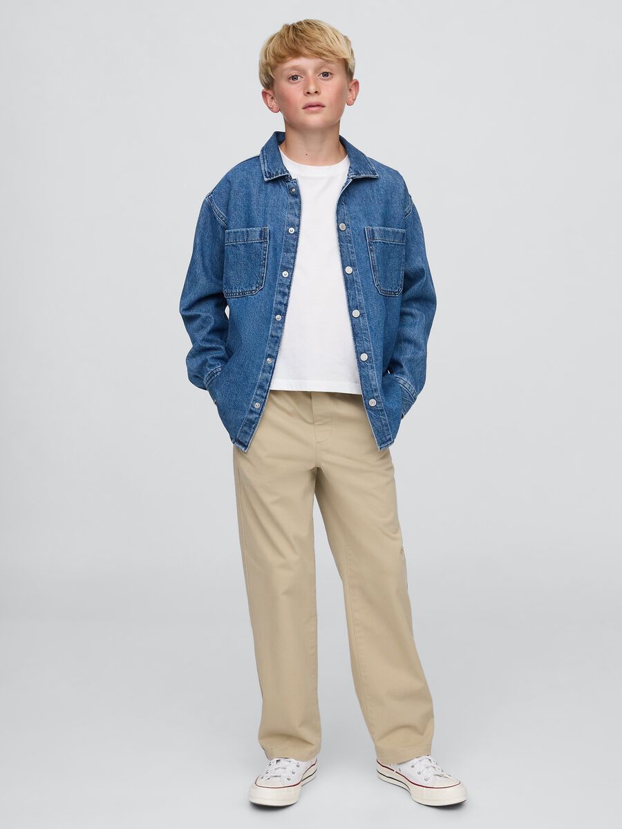 Pantaloni beige regular elasticizzati Bambino_0