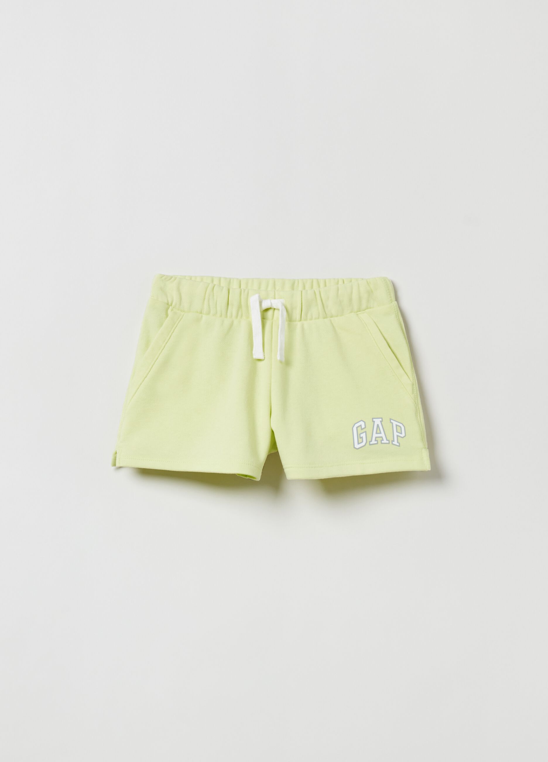 Shorts with drawstring and logo print