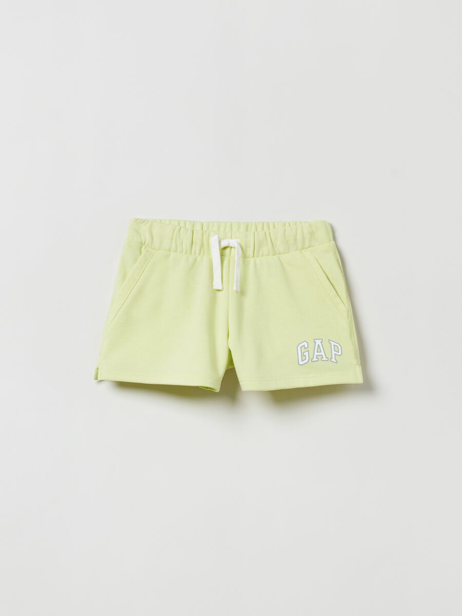 Shorts with drawstring and logo print Girl_0