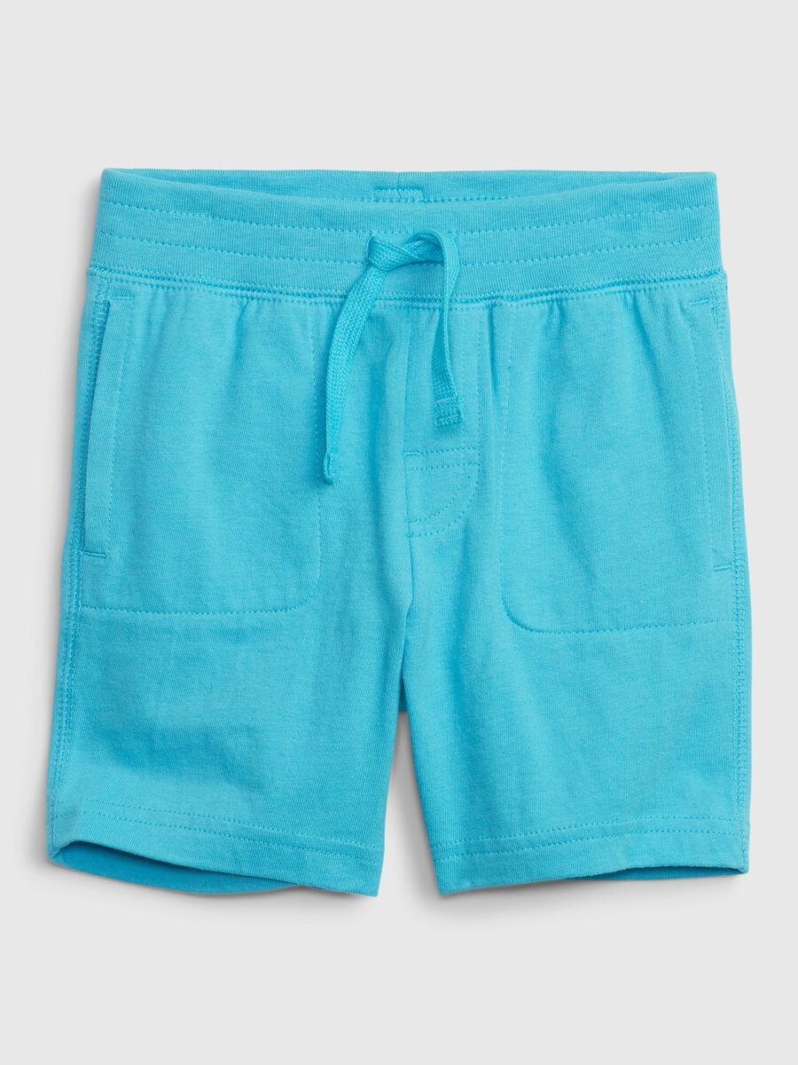 Organic cotton shorts with drawstring Newborn Boy_0