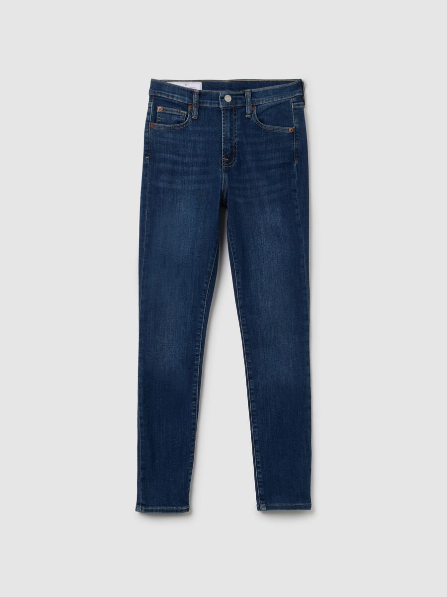 Jeans skinny fit stretch a vita alta Donna_2