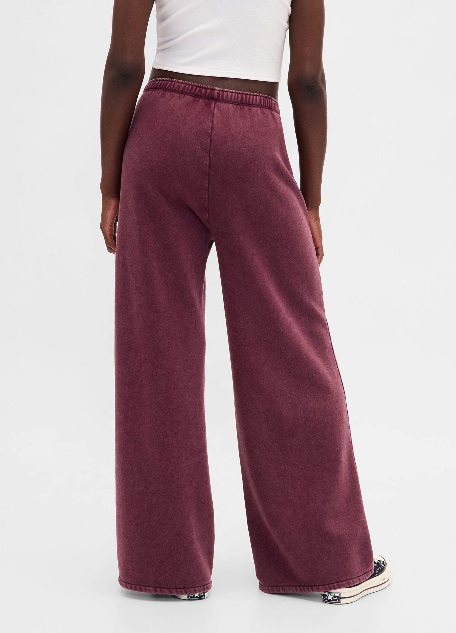 Pantaloni viola in misto cotone e poliestere_2