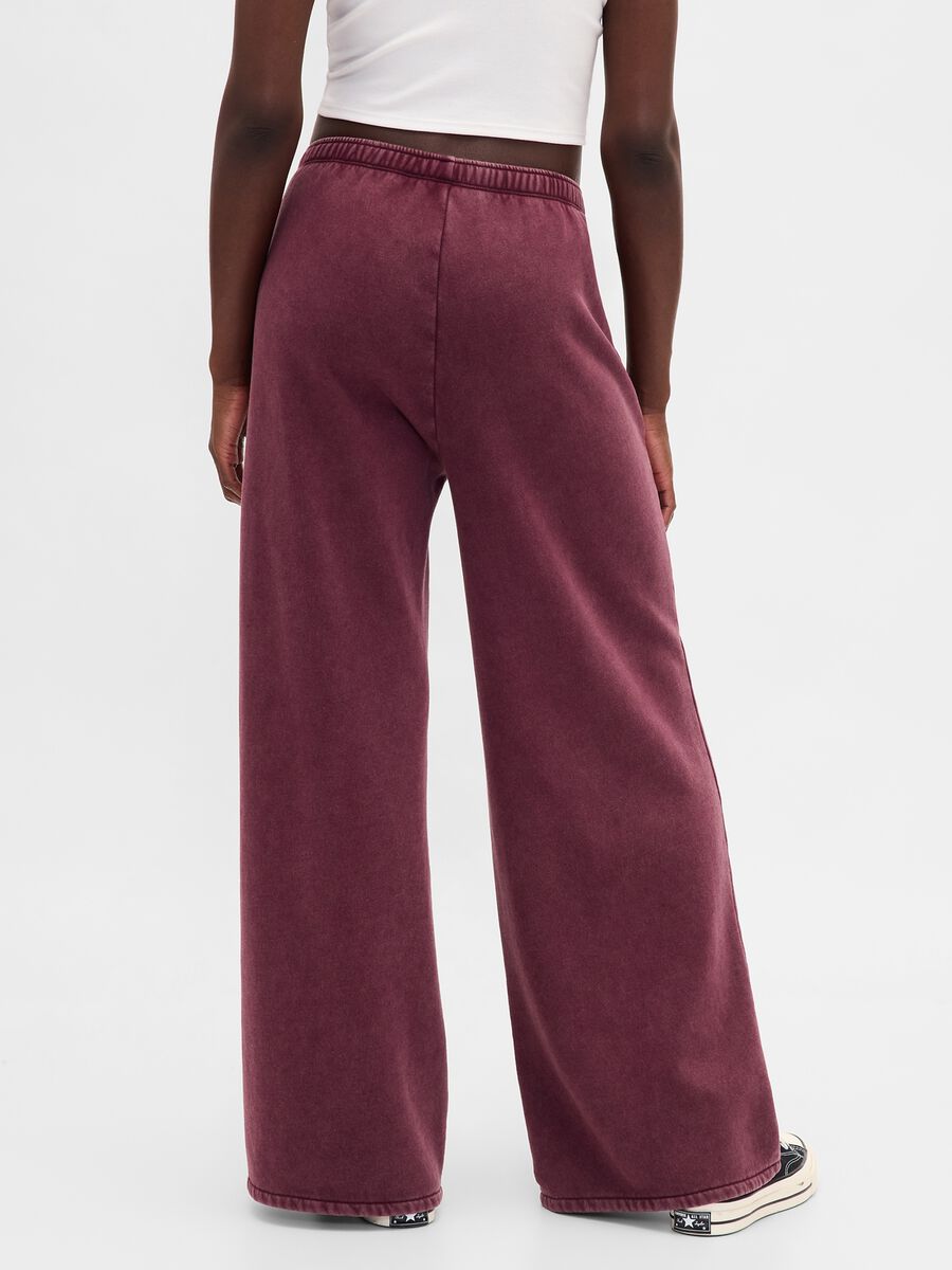 Purple trousers in cotton and polyester blend Woman_2