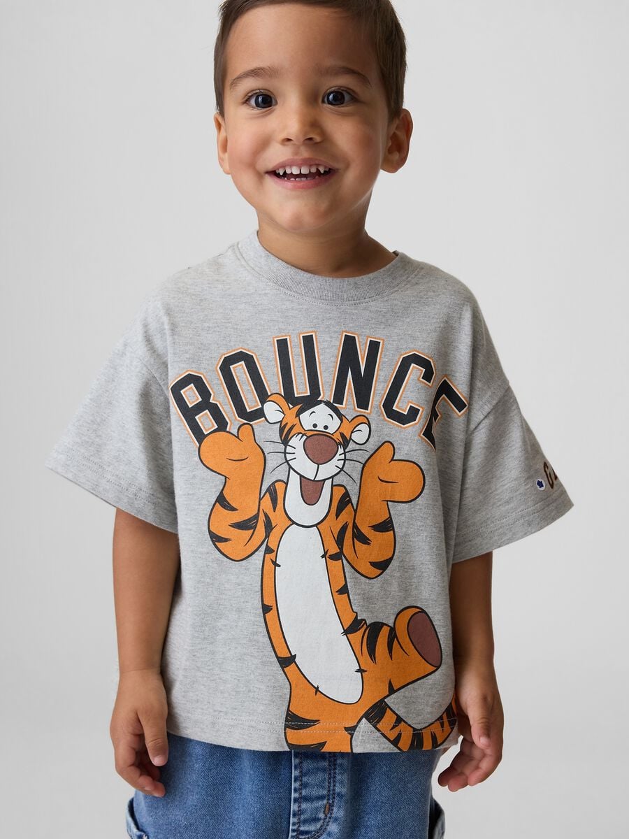 T-shirt Tigro Disney a maniche corte in puro cotone con logo GAP Bimbo_0