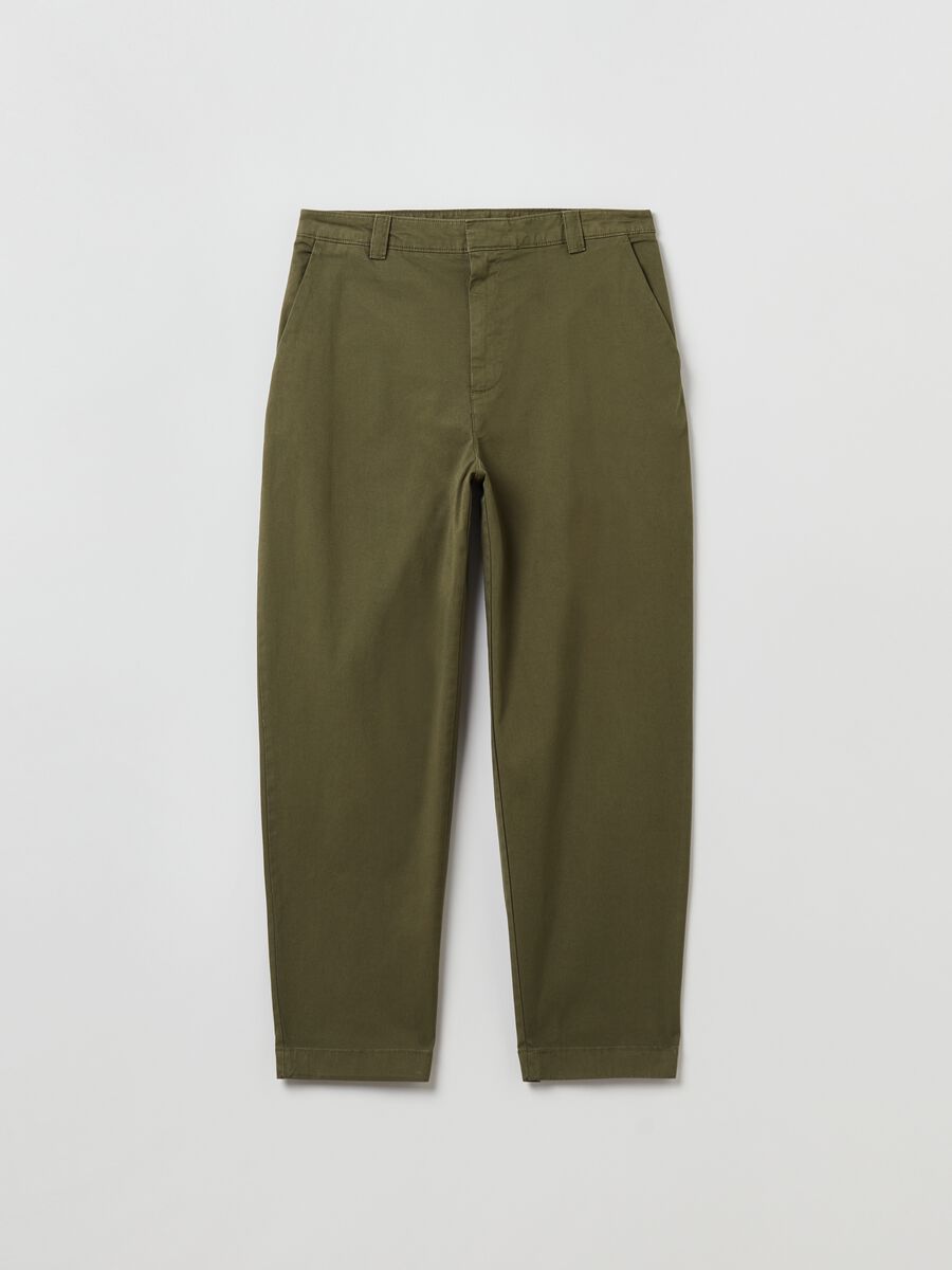 Solid colour straight-fit trousers Woman_1