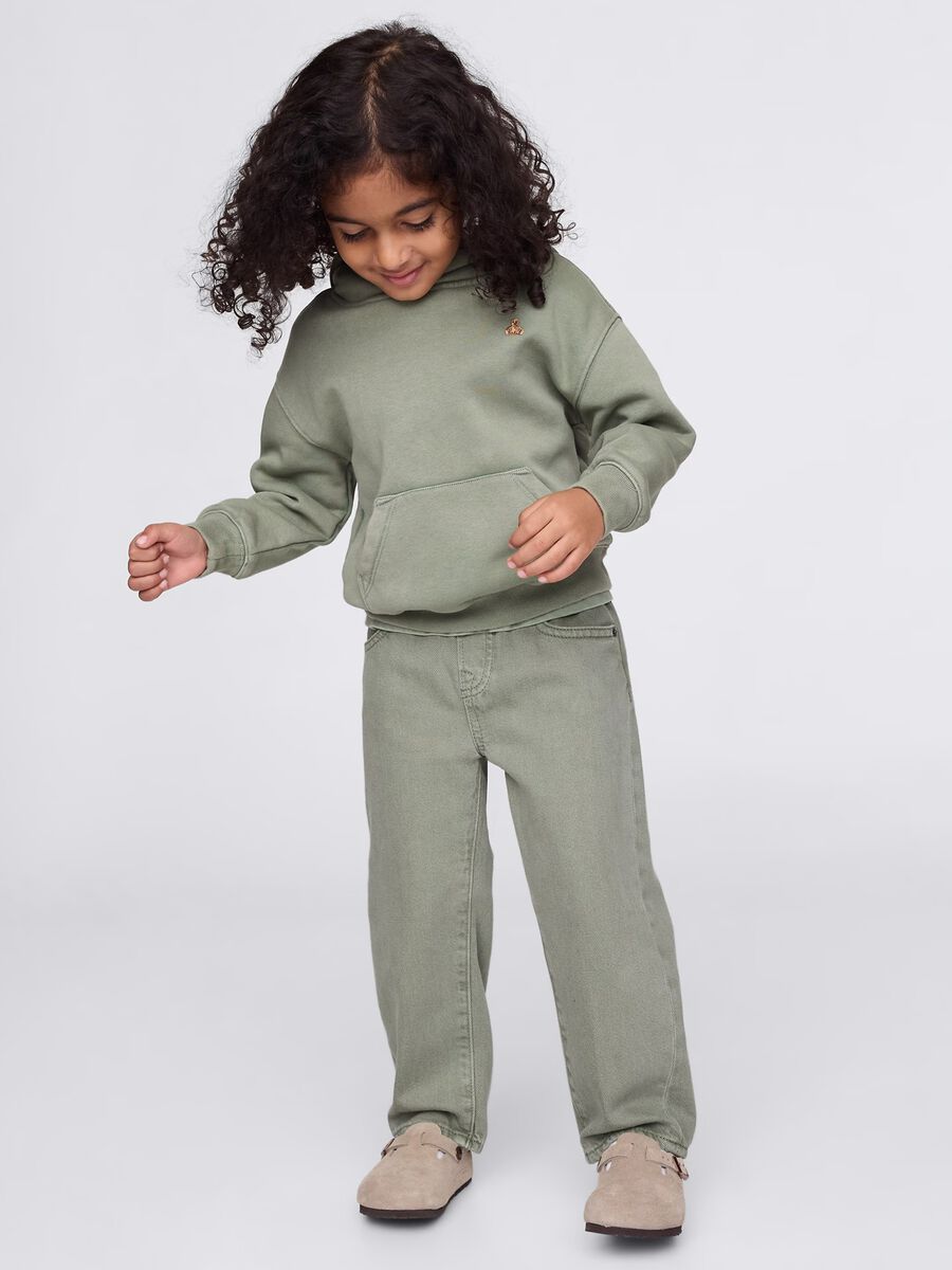 Pantaloni denim verdi in cotone e Lyocell GAP Kids Bimbo_0