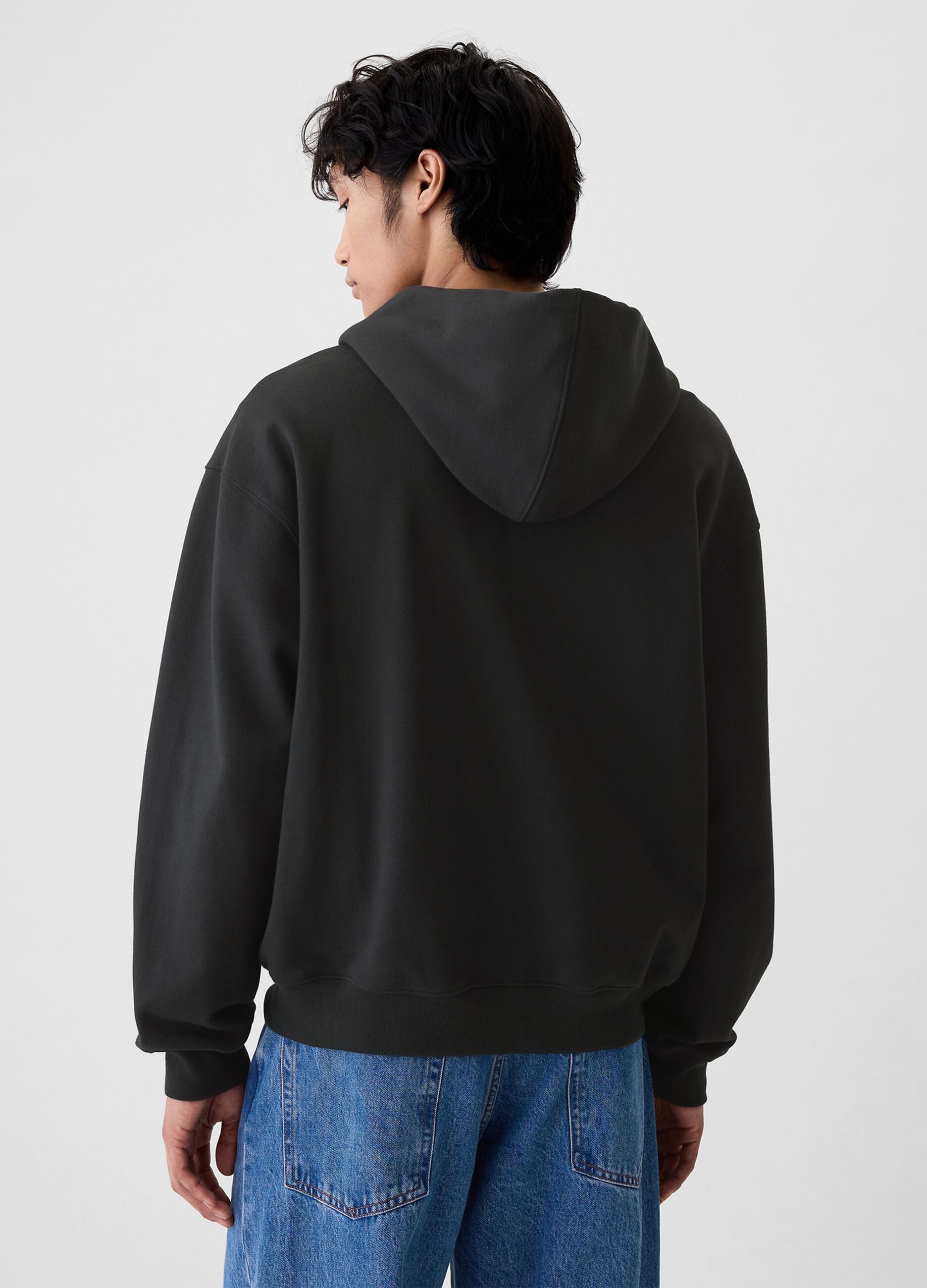 Full-zip con cappuccio e ricamo logo_2