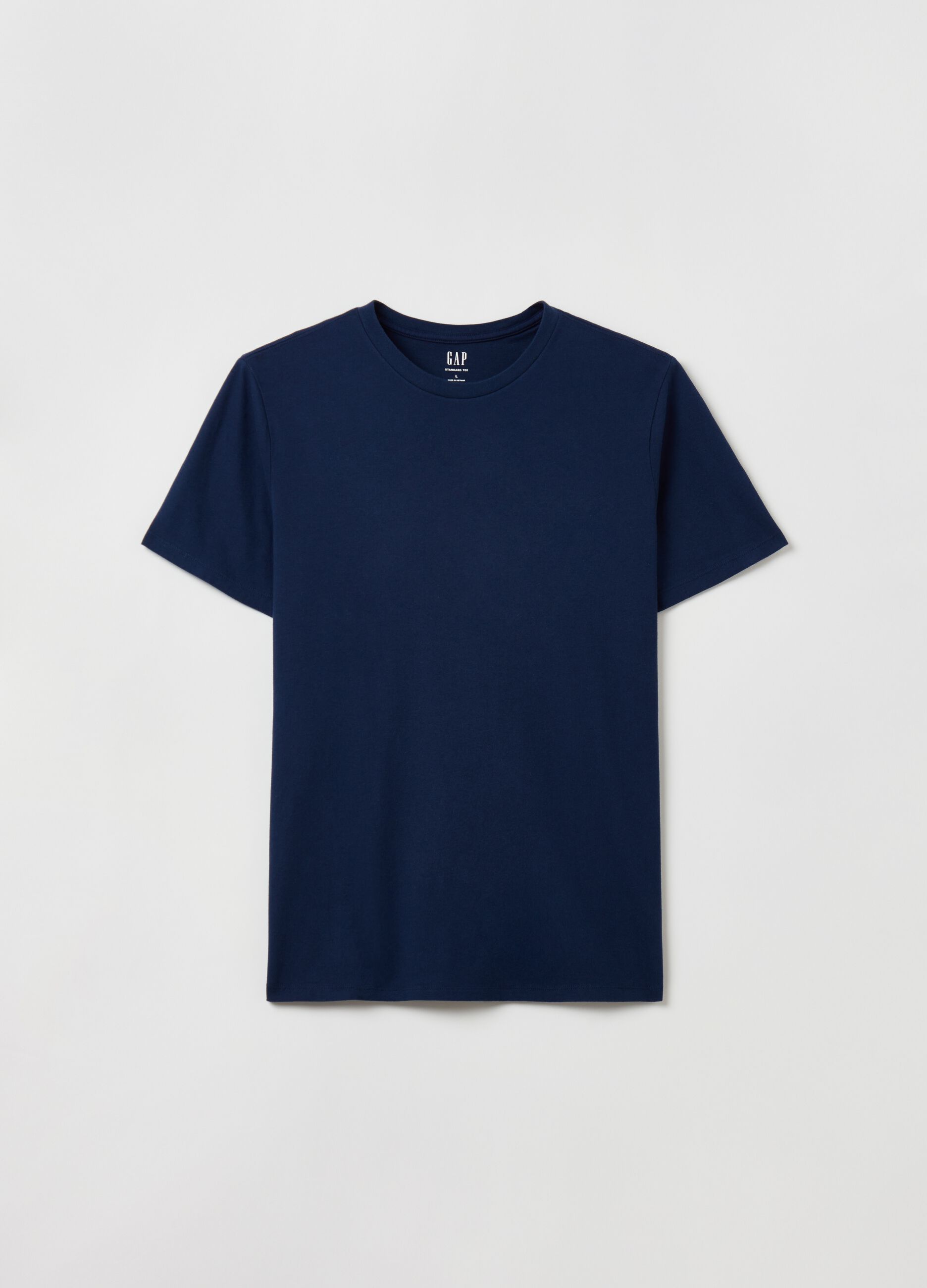 T-shirt girocollo in cotone_1