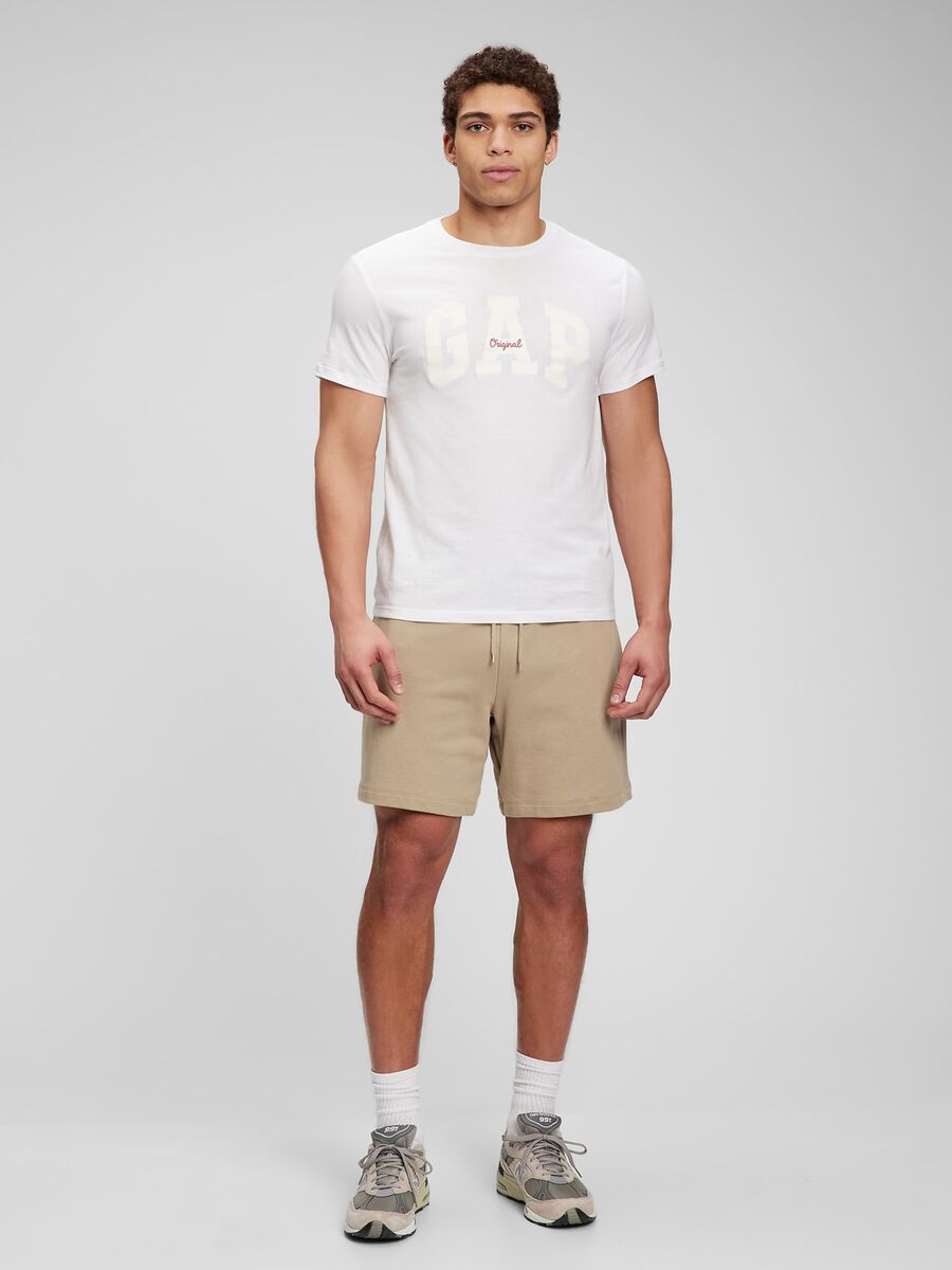Cotton T-shirt with logo print Man_0