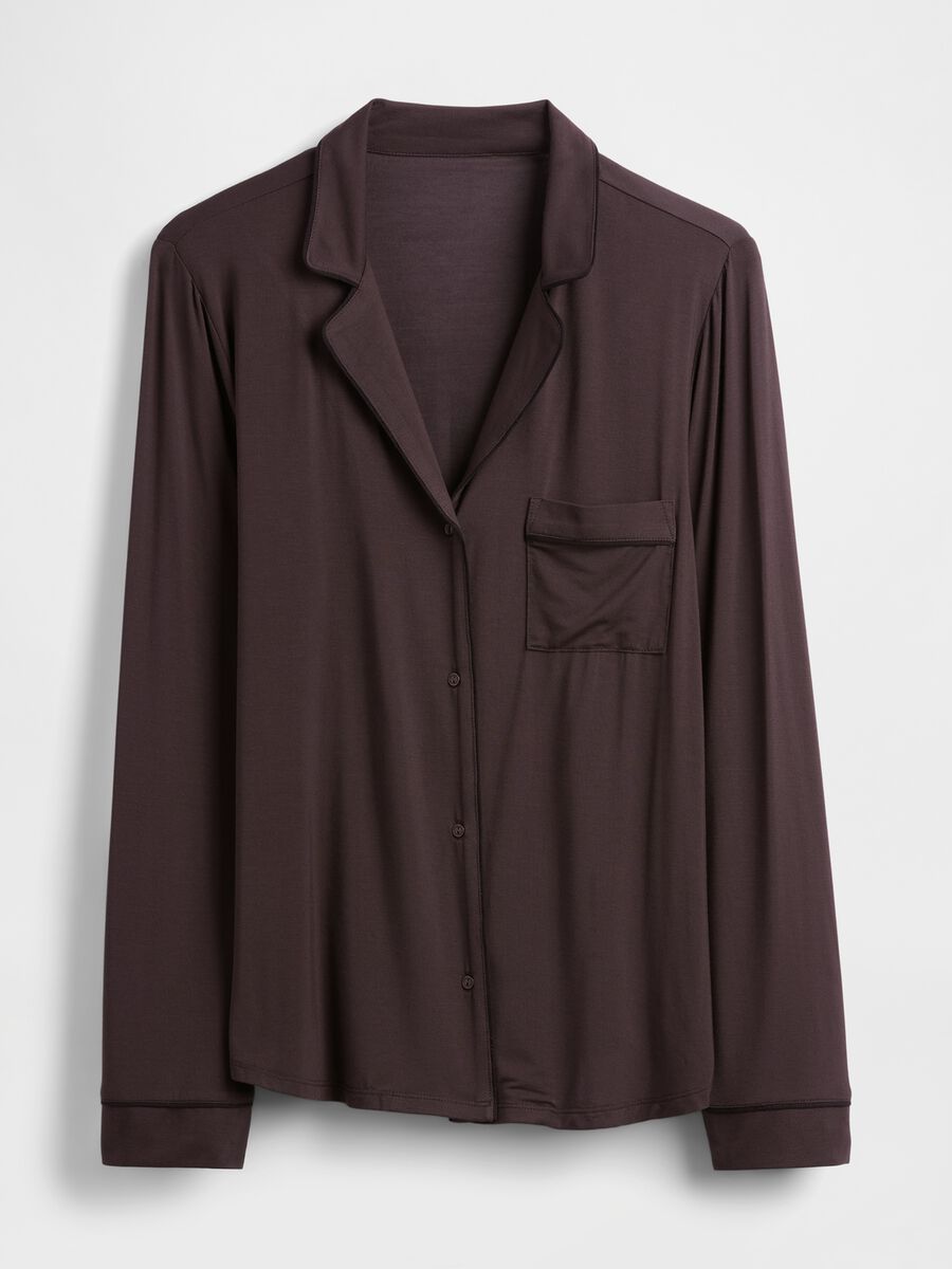 Pigiama marrone elasticizzato in modal Donna_3