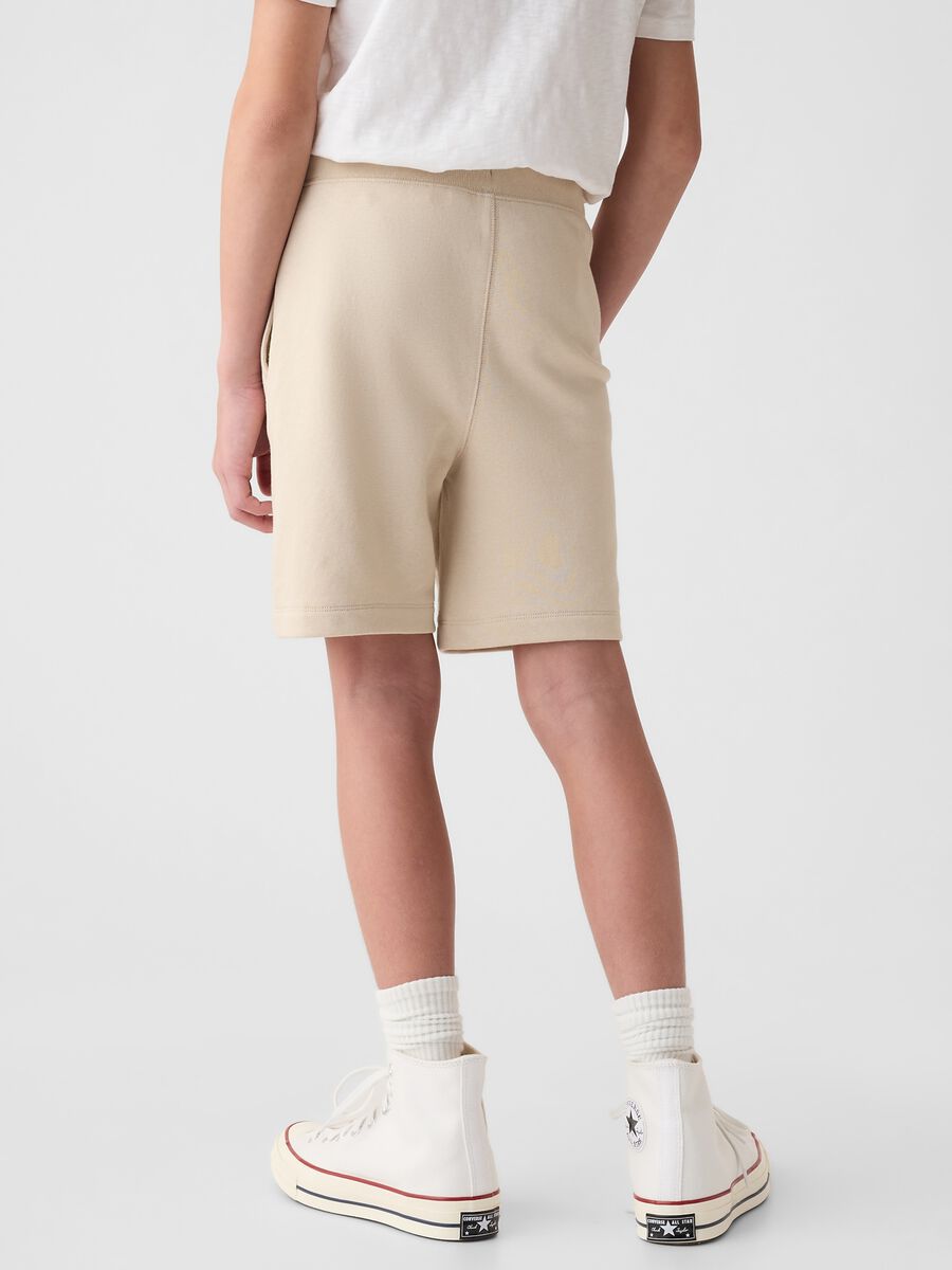 Bermuda jogger in French Terry stampa logo Bambino_2