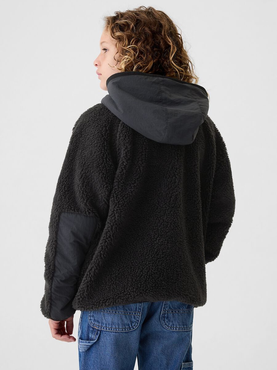 Giacca in sherpa con cappuccio Bambino_2
