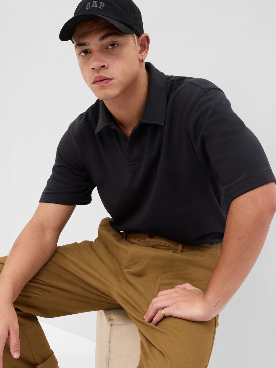 French terry polo shirt Man_2