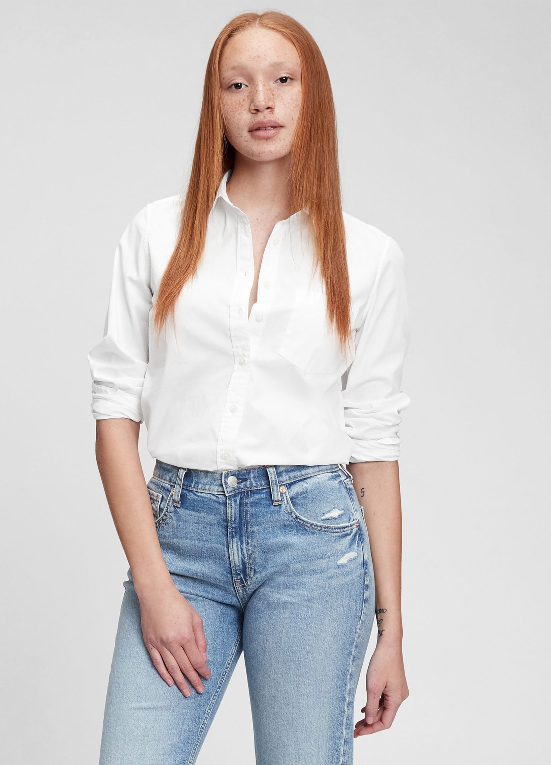 Cotton shirt with pocket
