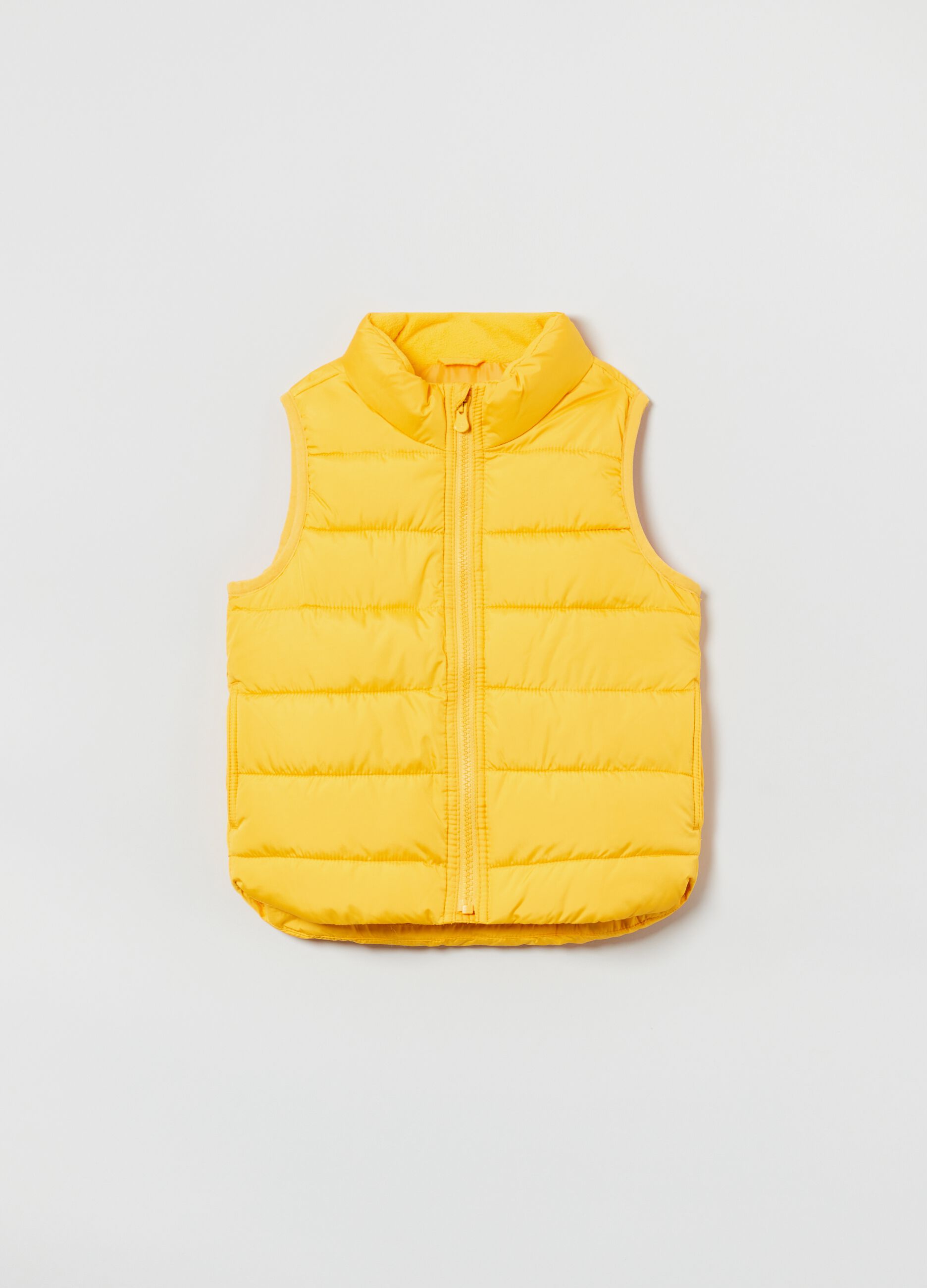 Gilet full-zip trapuntato