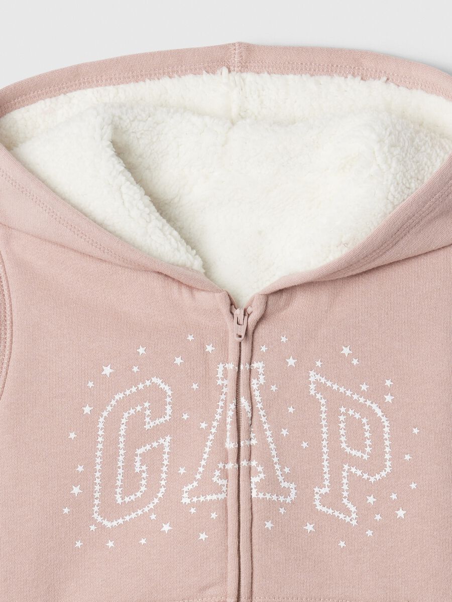 Full-zip con cappuccio interno in sherpa  Bimba_2