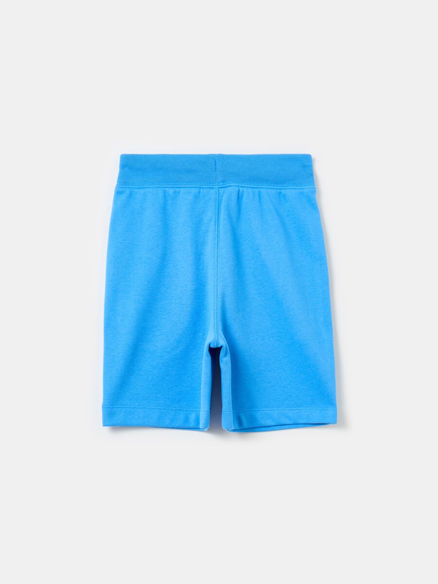 Bermuda jogger in French Terry stampa logo Bambino_1