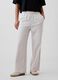 Pantaloni wide leg in misto cotone_1