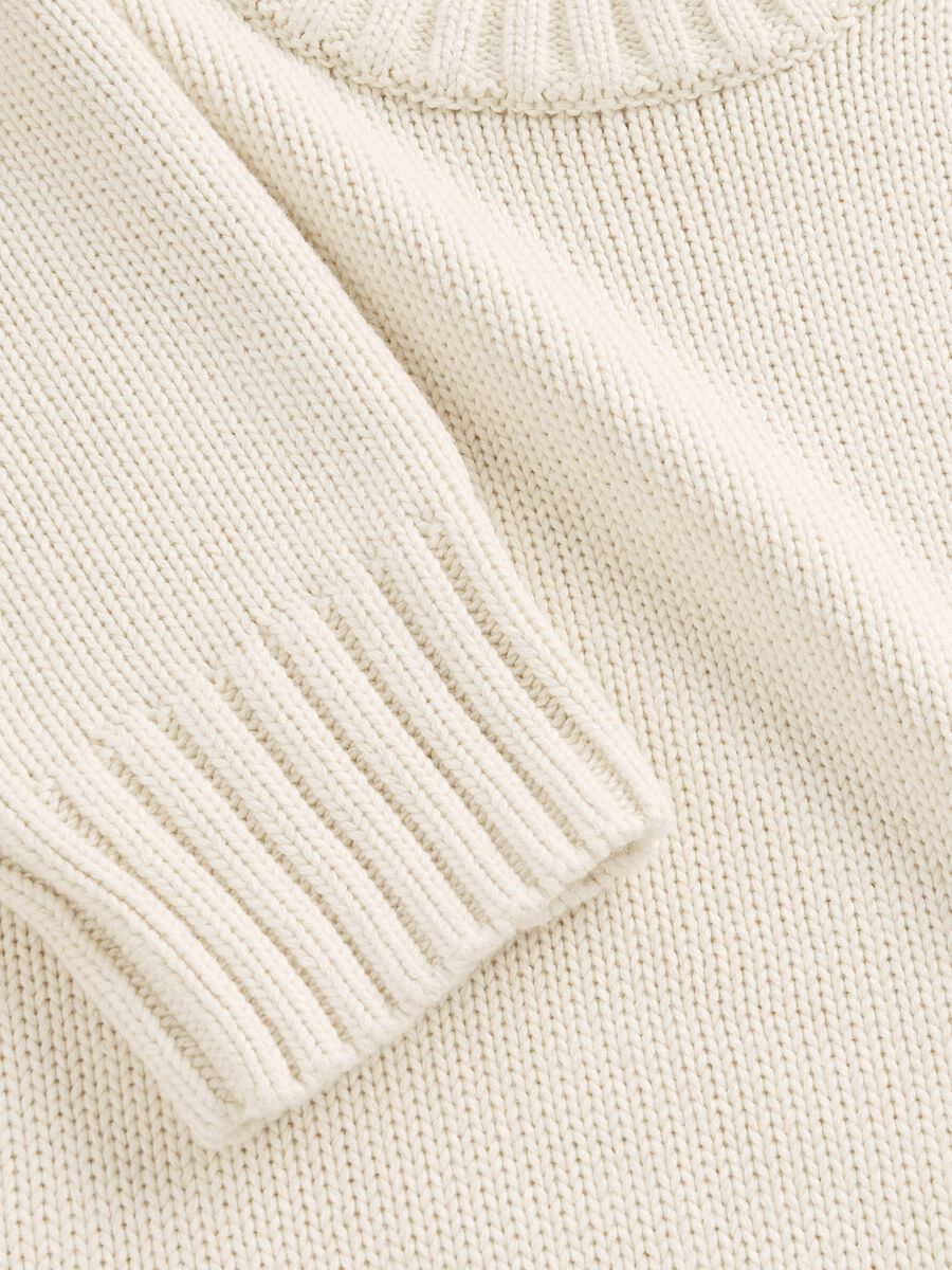 Pullover beige in cotone Donna_4