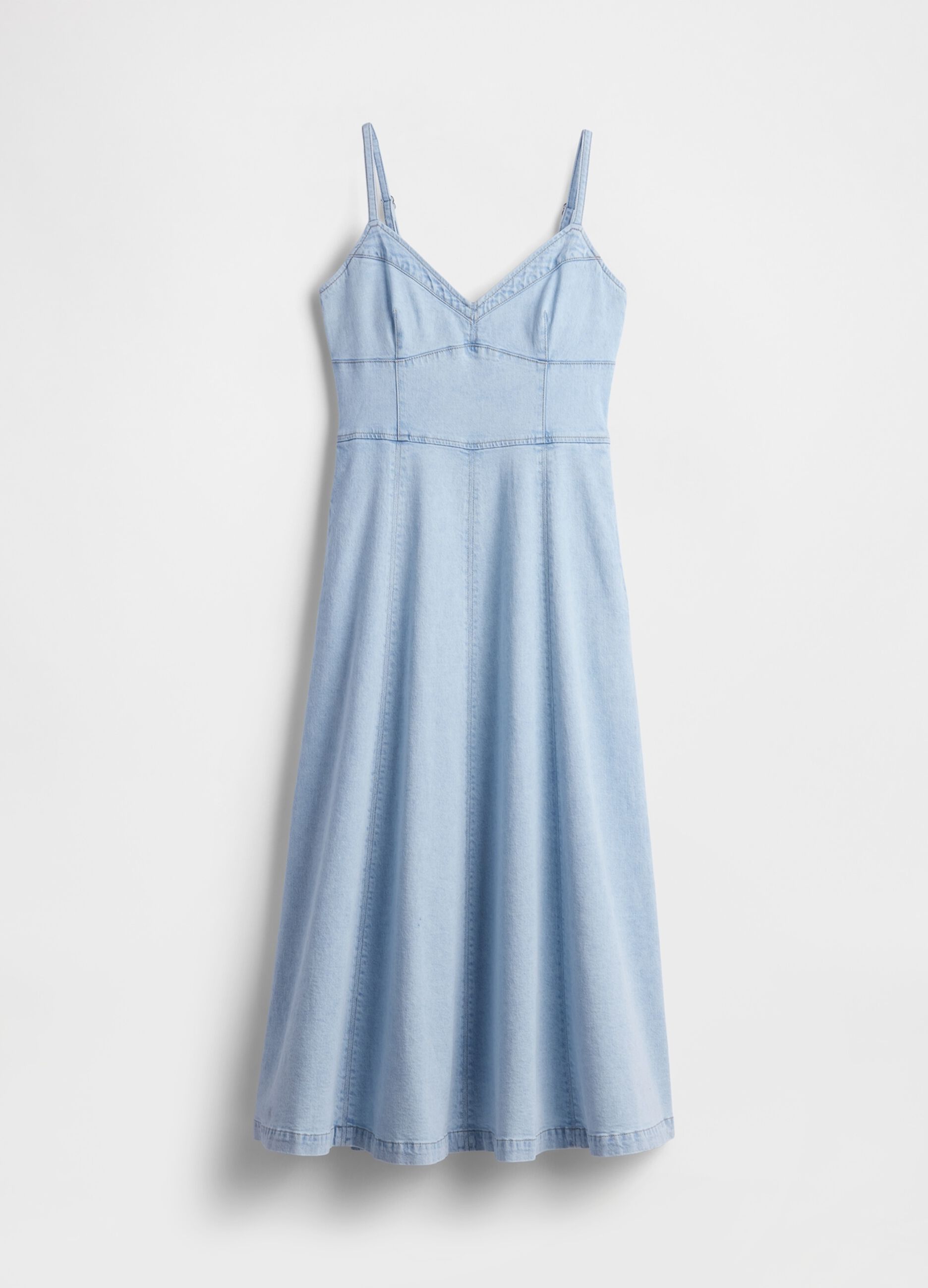 Midi Dress in Stretch Cotton