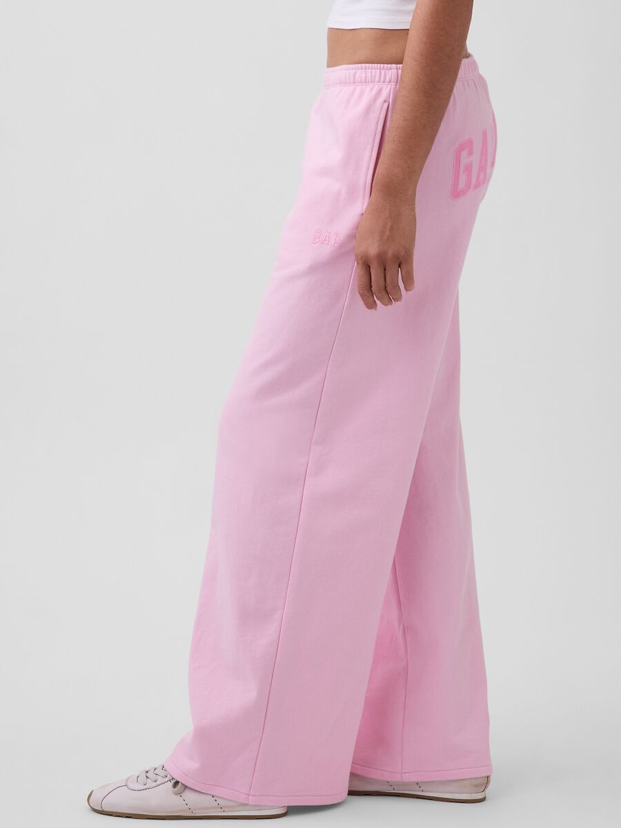 Joggers wide leg in misto cotone con logo GAP Donna_2