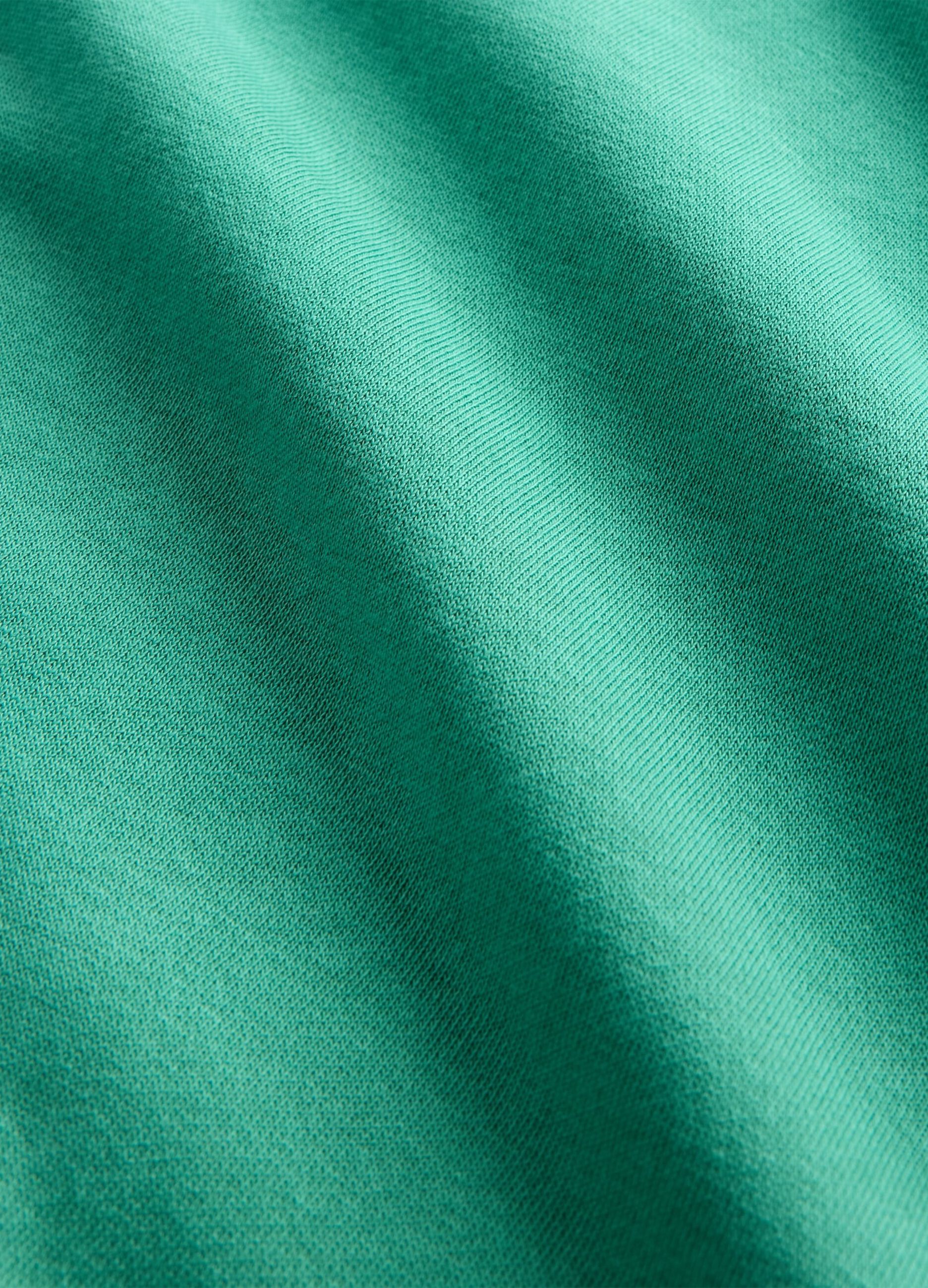 Felpa verde girocollo in cotone_5