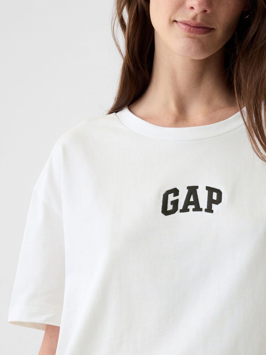 T-shirt a maniche corte con logo Donna_3