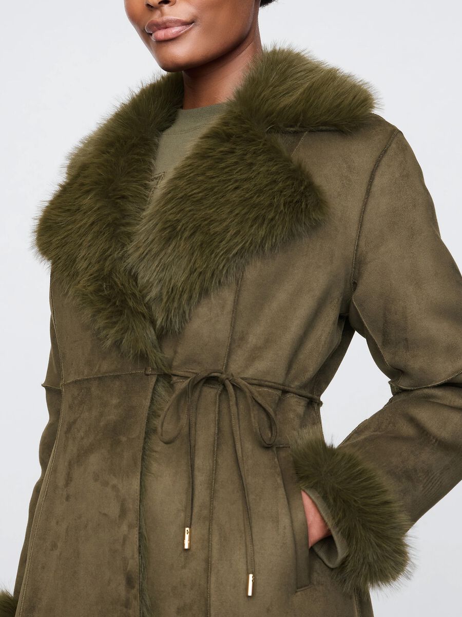 GAP x CULT GAIA long coat in suede Woman_3