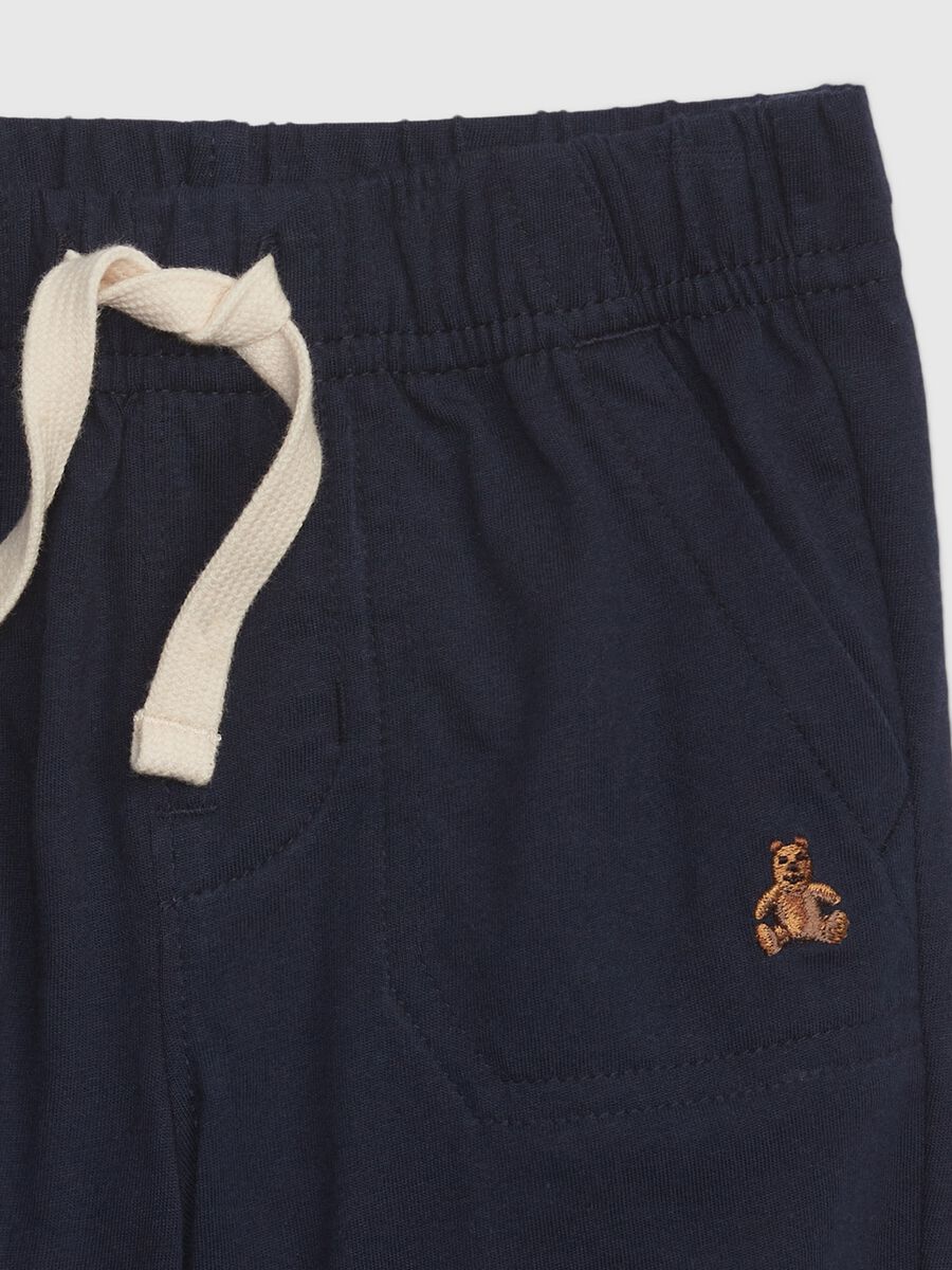 Organic cotton shorts with drawstring Newborn Boy_2