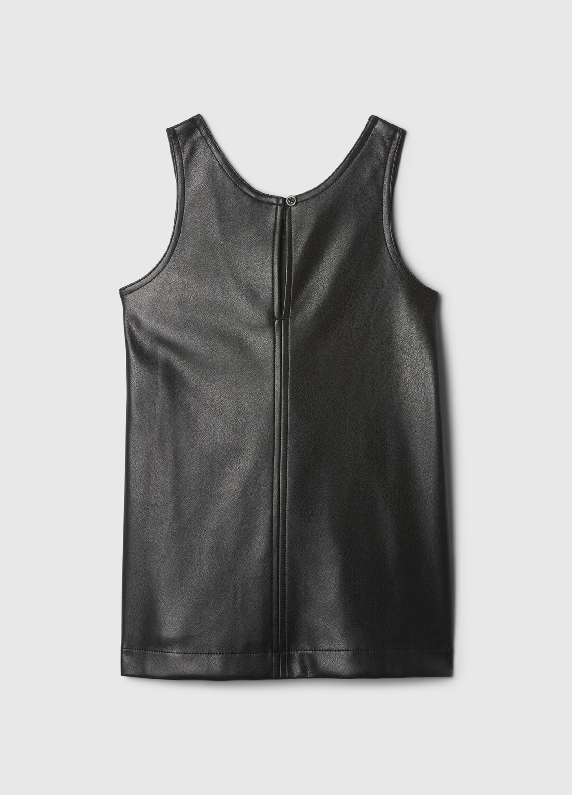 Glossy-effect sleeveless dress_1