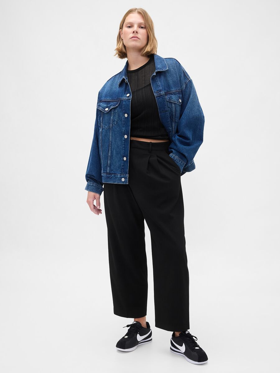 Pantaloni neri elasticizzati Donna_5