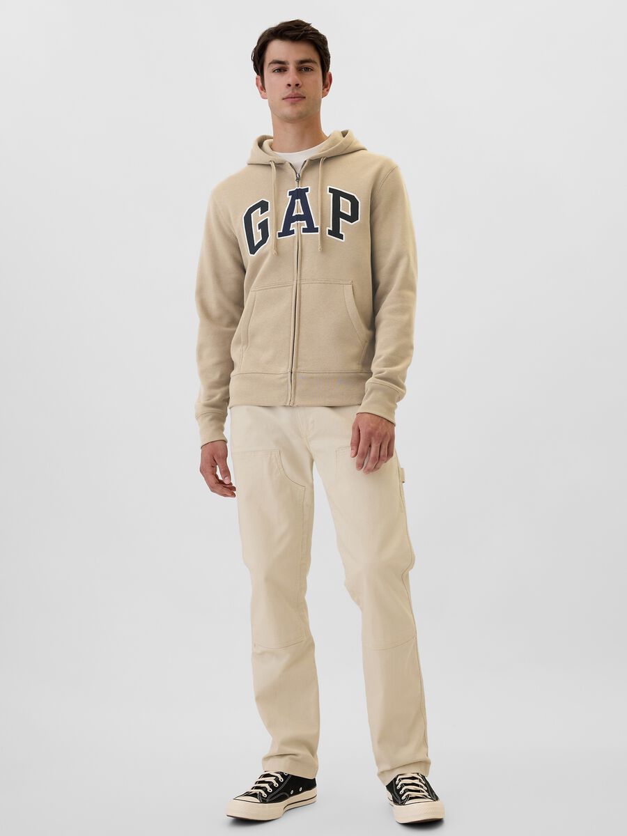 Full-zip con cappuccio e ricamo logo Uomo_1