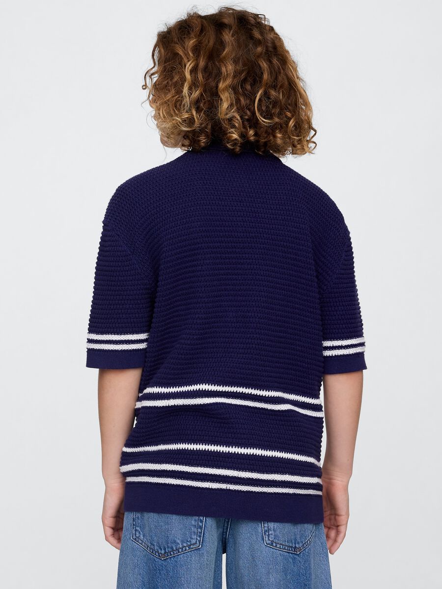 Blue Short Sleeve Polo in Pure Cotton by OVS Boy_2