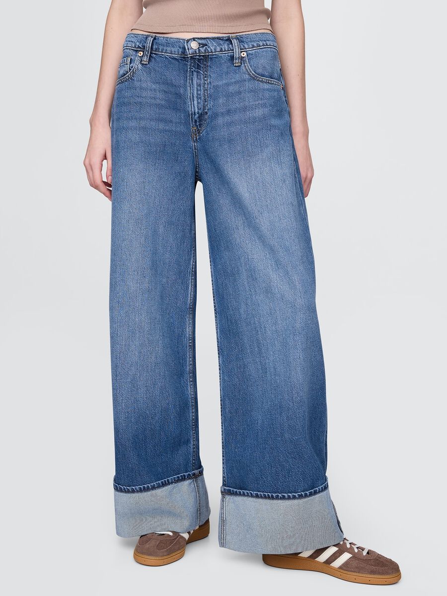 Jeans ampi in misto cotone e Lyocell Gap Donna_1