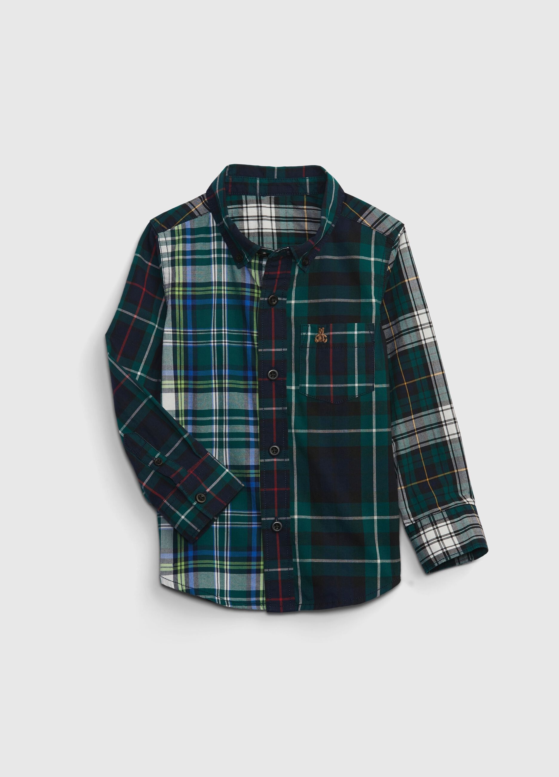 Cotton shirt with check pattern