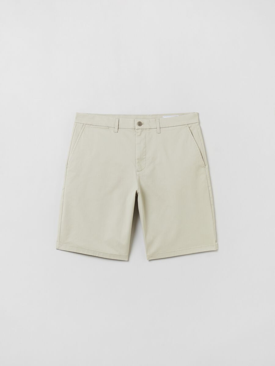 Stretch cotton Bermuda shorts Man_0