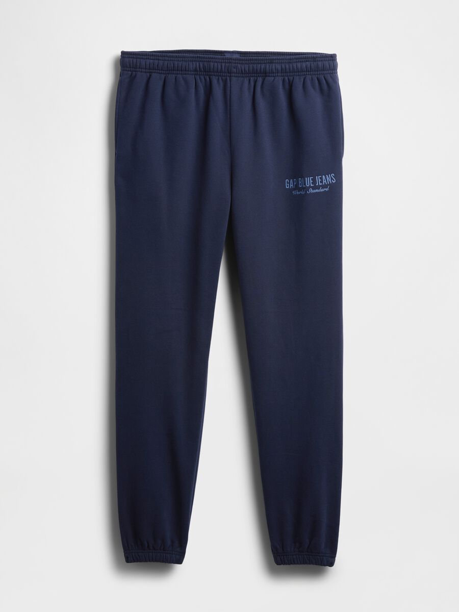 Blue Trousers in Cotton and Polyester Blend Man_5