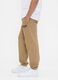 Pantaloni jogger beige in misto cotone e poliestere_4