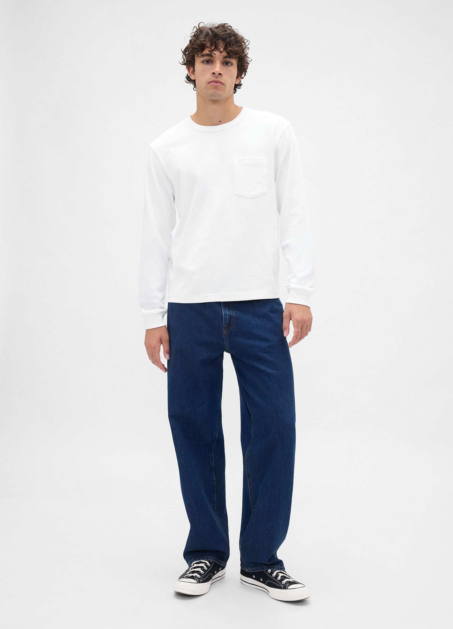 White Cotton Long Sleeve Top_2