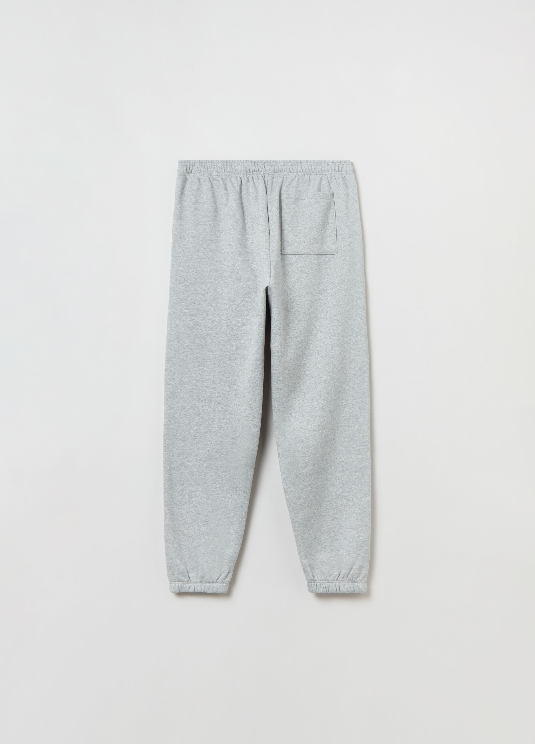 Fleece joggers with glossy-effect logo print_1