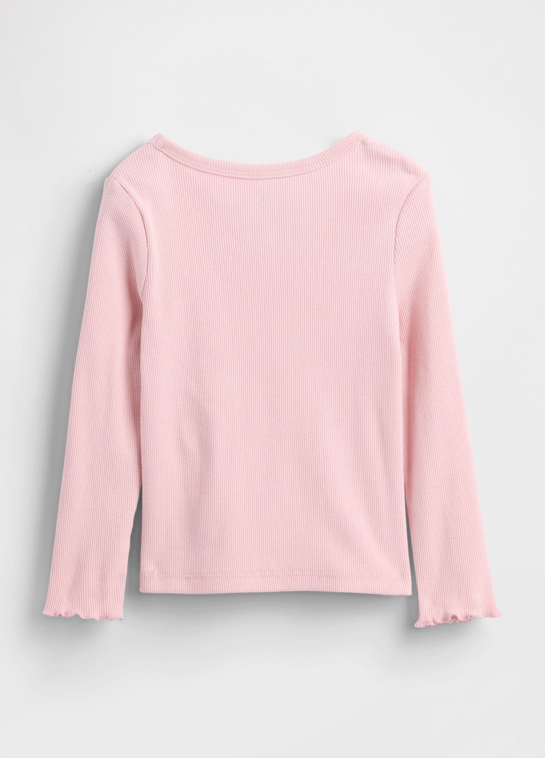 Maglia rosa a maniche lunghe in cotone_1