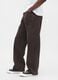 Pantaloni in puro cotone marroni regular fit con cinque tasche_3