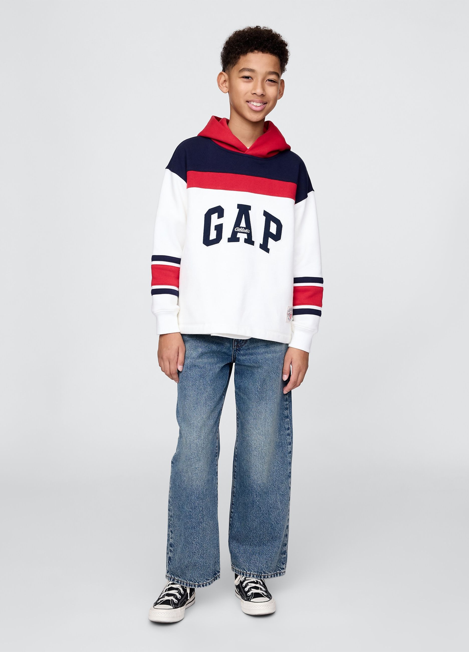 Felpa con cappuccio color block GAP Kids_1