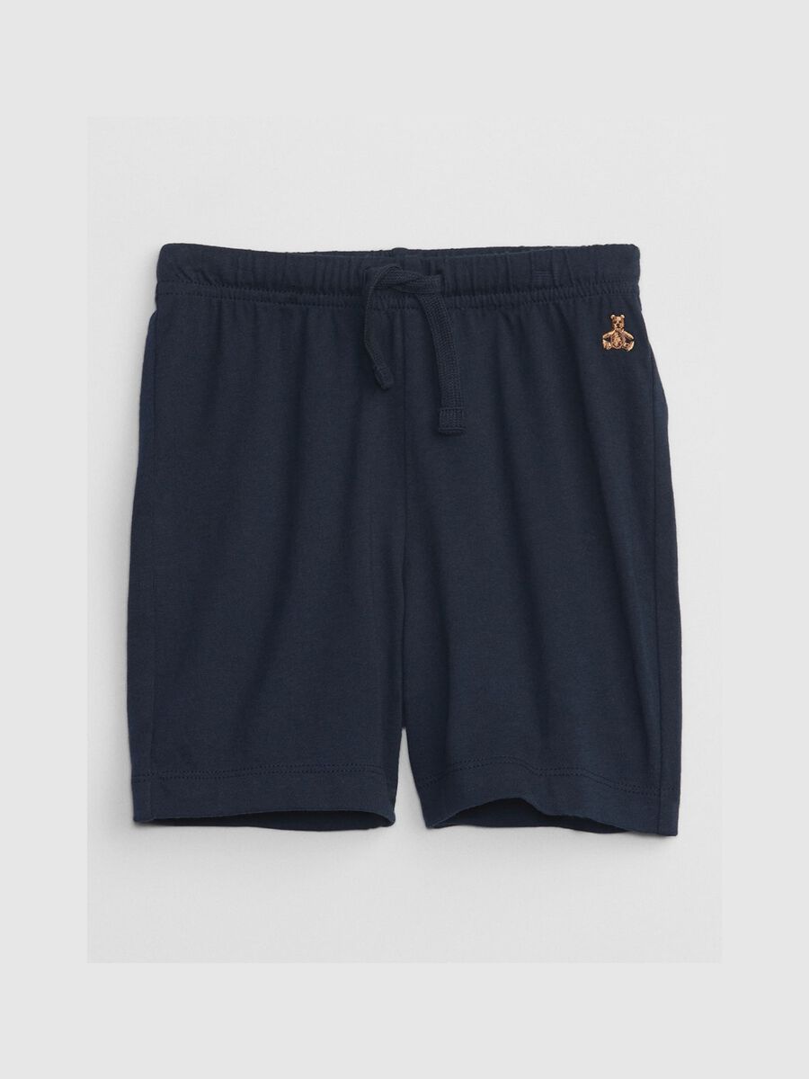 Bermuda jogger con ricamo orsetto Bimbo_0